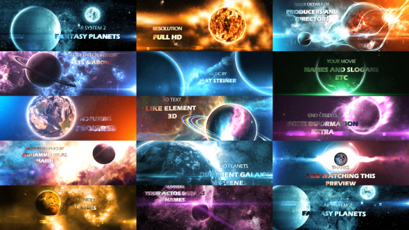 VideoHive Solar System 2 ( Fantasy Planets ) 8K 13529843
