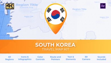 VideoHive South Korea Map - Republic of Korea ROK Travel Map 27456571