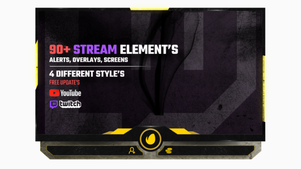 VideoHive Stream Pack – Alerts, Overlays, Screens V3 25429330