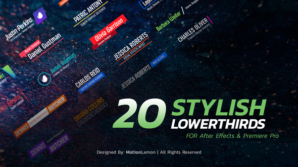 VideoHive Stylish Lower Thirds Pack 23864262