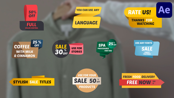 VideoHive Stylish Sale Titles for After Effects 37722811