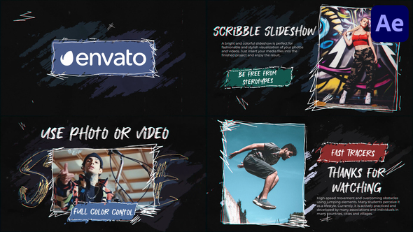 VideoHive Stylish Scribble Slideshow | After Effects 38019065