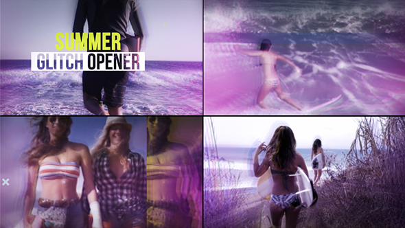 VideoHive Summer Glitch Opener Abstract 19865837