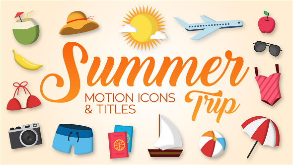 VideoHive Summer Trip - Motion Icons & Titles 19806718