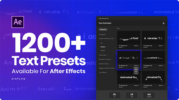 VideoHive Text Animator - One Click Text Presets After Effects Presets 24165802