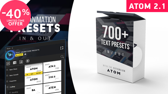 VideoHive Text Presets | Atom V2.1 23150189