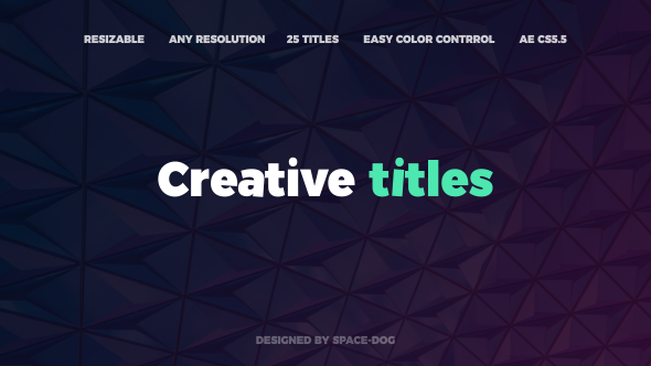 VideoHive The Creative Titles Abstract 19872344