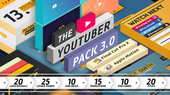 VideoHive The YouTuber Pack 3.0 – Final Cut Pro X 19539344
