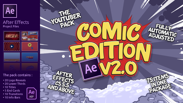 VideoHive The YouTuber Pack - Comic Edition V2.0 16575265