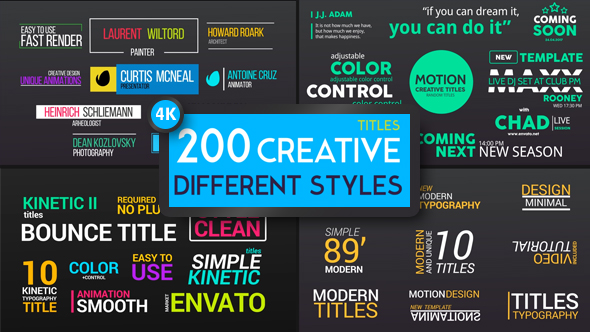 VideoHive Titles Different Styles 19361747