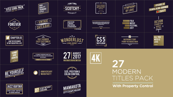 VideoHive Titles Pack 19642640