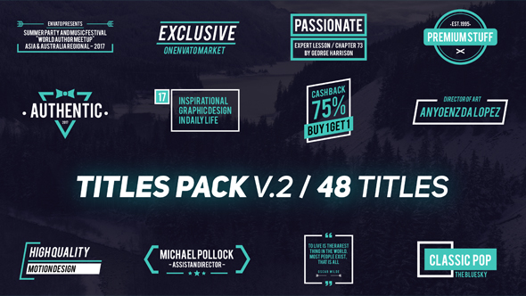 VideoHive Titles Pack V.2 21032468