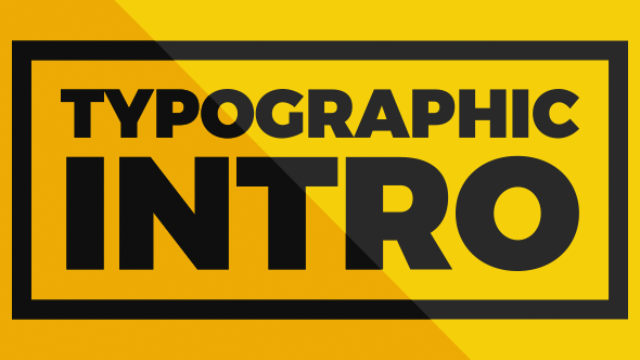VideoHive Typographic Intro 19840625
