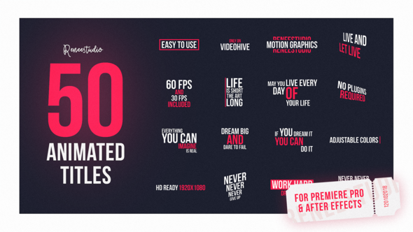 VideoHive Typography Pack for Premiere Pro 22262560