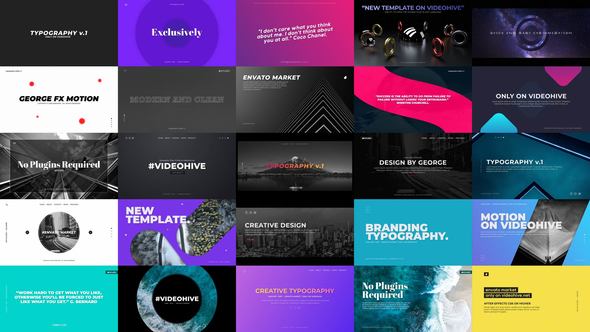 VideoHive Typography Slides 23352869