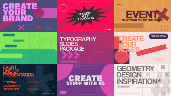 VideoHive Typography Slides Pack 37122117