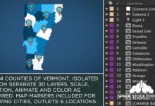 VideoHive Vermont Map Kit 20839373