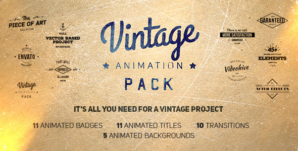 VideoHive Vintage Animation Pack 10050370