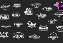 VideoHive Vintage Typography Pack 26 Animated Badges | Mogrt 21674446