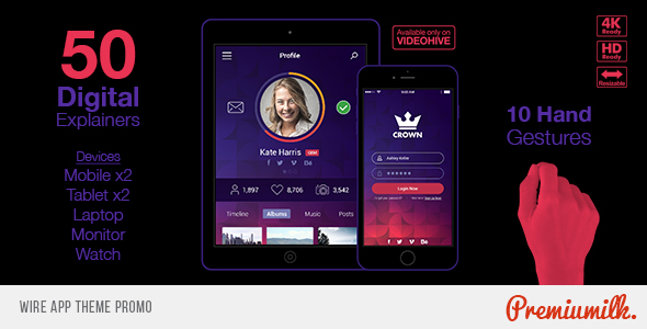 VideoHive Wire App Theme Promo 18681251