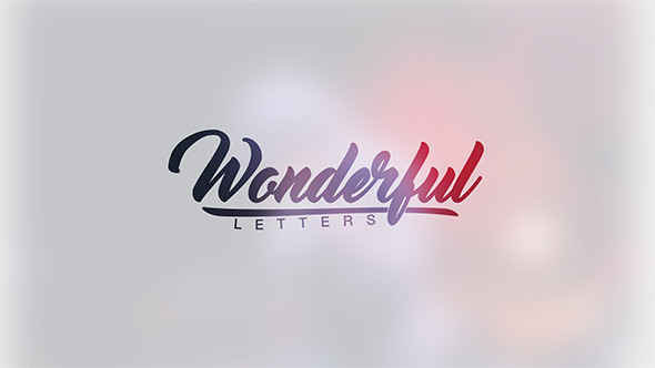 VideoHive Wonderful Letters 18101492