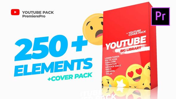 VideoHive Youtube Library and Сover pack Mogrt 24293866