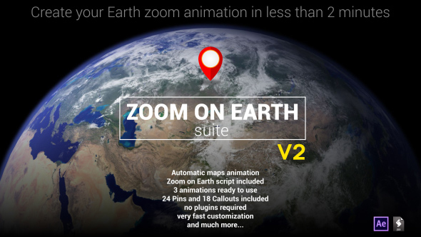 VideoHive Zoom On Earth Suite 19305527