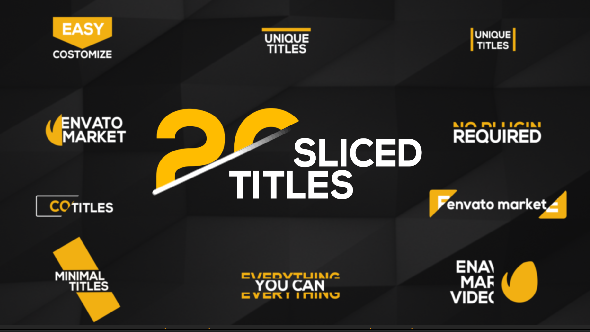 Videohive 20 Sliced Titles Pack 17010832