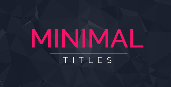 Videohive 33 Minimal Titles 17662159