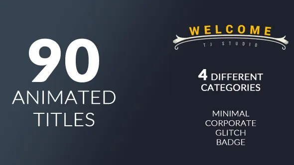 Videohive 90 Animated Titles 18205129