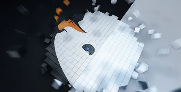 Videohive Pixel Cube Logo Reveal 18722608