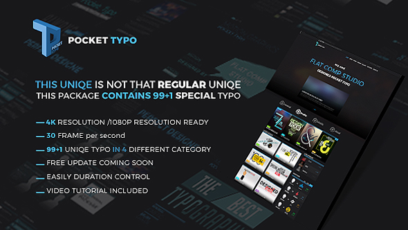Videohive Pocket Typo - Motion Text Package 15865771
