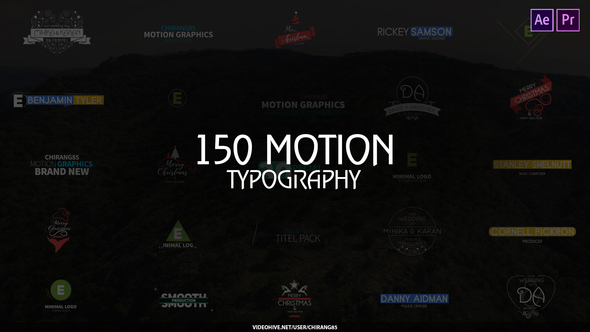 VideoHive 150 Motion Typography for Premiere Pro & After Effects 20949185