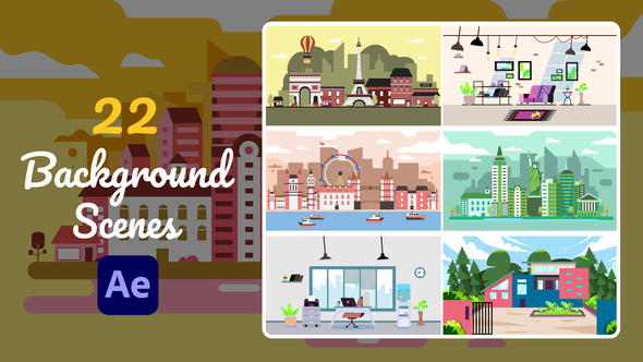 VideoHive 22 Background Scenes | After Effects 30595668