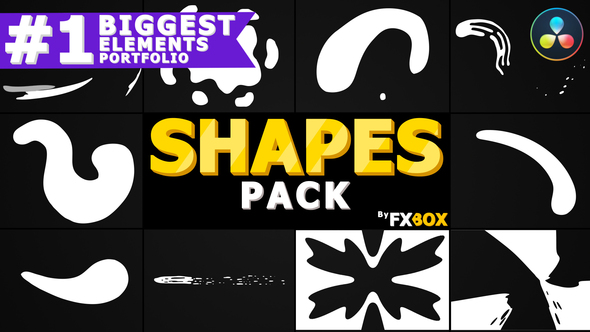 VideoHive 2D Cartoon Shapes | DaVinci Resolve 38305303