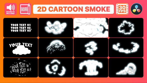 VideoHive 2D Cartoon Smoke | DaVinci Resolve 34465879