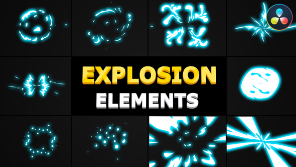 VideoHive 2D Explosion Elements | DaVinci Resolve 34107603