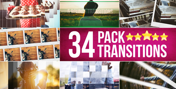VideoHive 34 Transitions Pack 14637222