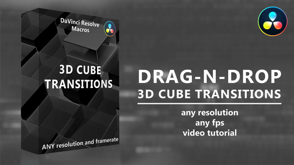 VideoHive 3D Cube Transitions for DaVinci Resolve 35639672