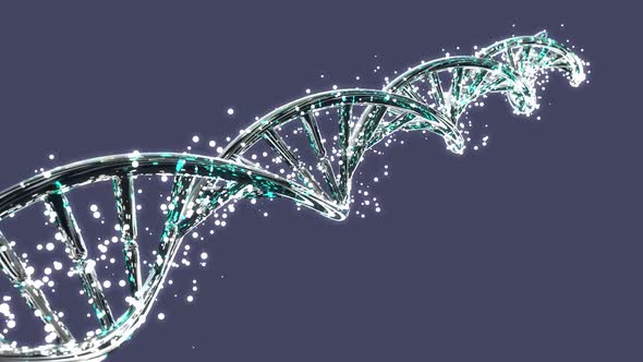 VideoHive 4K Abstract medical animation of a DNA strand 34233214