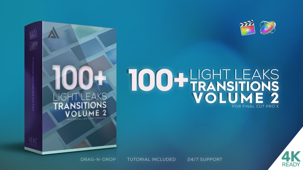 VideoHive 4K Light Leaks Transitions Vol 2 | For FCPX 32444976