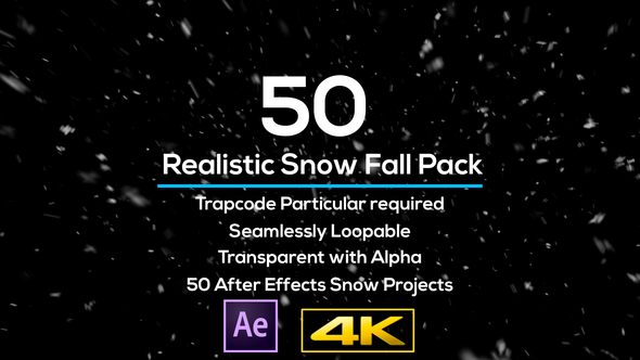 VideoHive 50 Realistic Snow Falls Projects Pack 29151895
