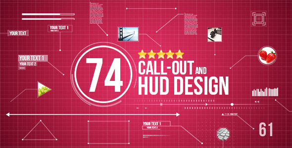 VideoHive 74 Call-Out and Hud Design Pack 12926995