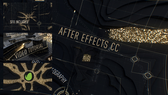 VideoHive Abstract Black Gold Intro 29680098