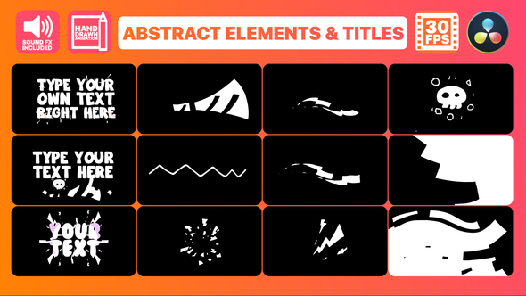 VideoHive Abstract Elements And Titles | DaVinci Resolve 34463574
