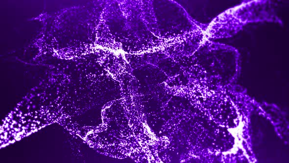 VideoHive Abstract Purple Particles 4K 34210338