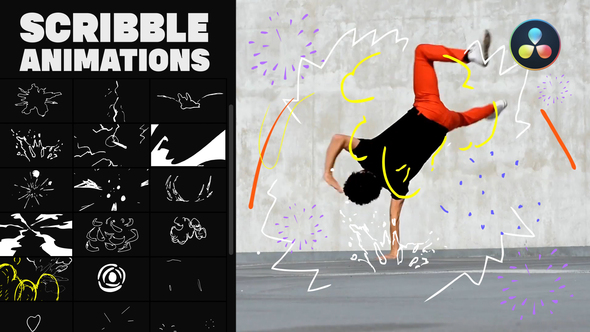 VideoHive Abstract Scribble Animations for DaVinci Resolve 38163820