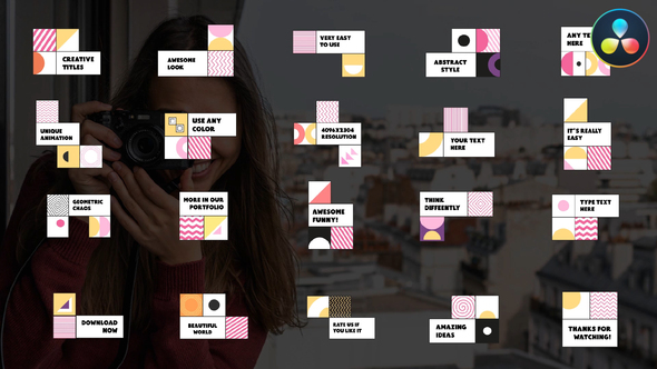 VideoHive Abstract Titles for DaVinci Resolve 38274951