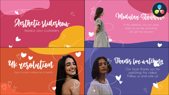 VideoHive Aesthetic Colorful Slideshow | DaVinci Resolve 37269303