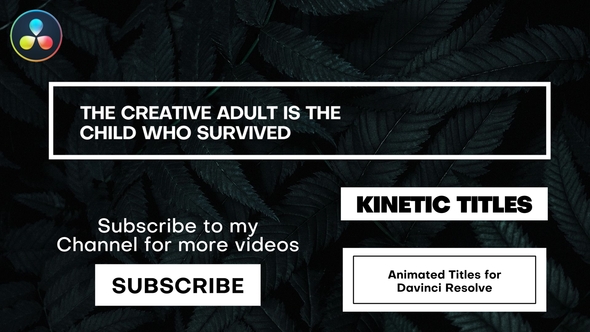 VideoHive Animated Titles for DaVinci Resolve Fusion 36401445